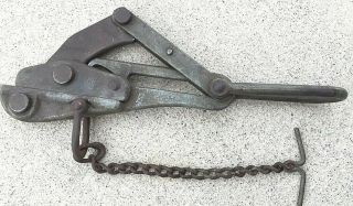 Vintage M Klein & Sons Wire Cable Puller Type L 5000.  Bell System 3 - 62