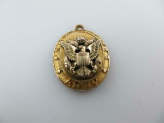 Vintage Gold Filled Gf Us United States Army Pendant Charm