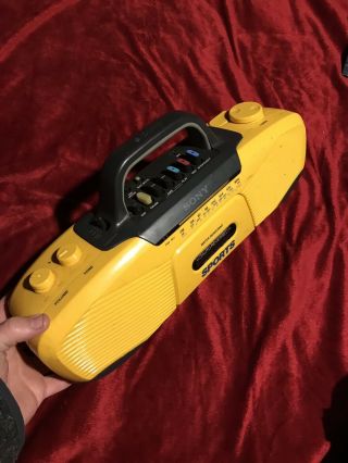 Water Resistant Sony Sports Boombox Model CFS - 903 Vintage FM/AM radio Cassette 3