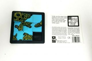 Damert Company 3d Slide Puzzle Turtle Vintage 1993 Raised Plastic Tray