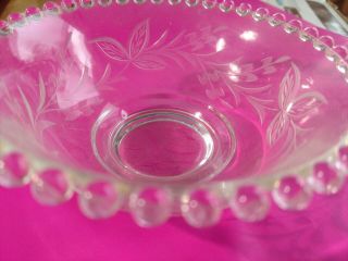 Vintage Imperial Glass Candlewick 5 " Round Candy/mint Glass Dish