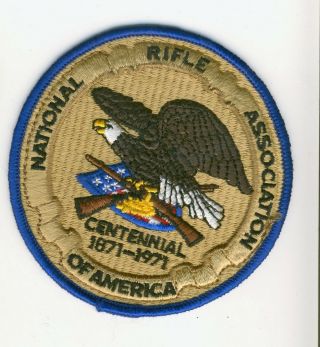 Nra National Rifle Association Of America Centennial 1871 - 1971 4 " Round Patch