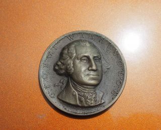 1961 Vintage George Washington Commemorative Art Metal Coin By Ralph Menconi