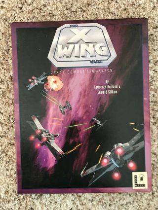 Star Wars X - Wing Vintage Pc Game (1993) Big Box Complete Ibm 3.  5 Disks
