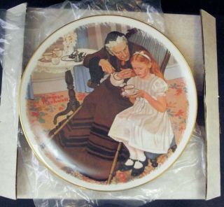 Vintage 1979 Norman Rockwell " Hospitality Lesson " Gorham 10 1/2 " Collector Plate