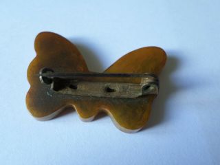 Vintage circa early 20th century butterfly brooch possibly Bakelite 3