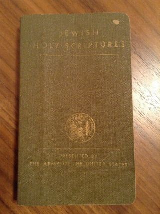 Jewish Holy Scriptures Wwii Issue 1942 Presented By The Army Of The Us Pocket Si