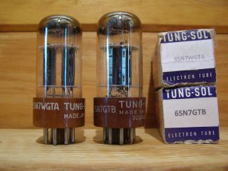 Two Tung - Sol Vacuum Tubes: One 6sn7gta And One 6sn&gtb.  Gm.