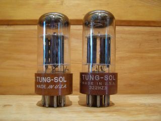 TWO TUNG - SOL VACUUM TUBES: ONE 6SN7GTA and ONE 6SN&GTB.  Gm. 4