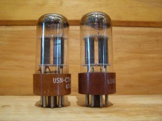 TWO TUNG - SOL VACUUM TUBES: ONE 6SN7GTA and ONE 6SN&GTB.  Gm. 5