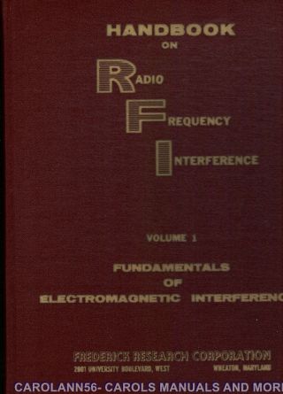 Handbook On Radio Frequency Interference Vol 1 Frc 1962