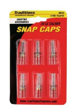 Traditions Snap Caps Plastic Cowboy Action.  45 Lc Pack Of 6 Asc45