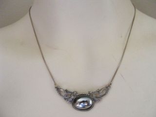 Vintage Sterling Silver 925 Chain Necklace With Pendant - Approx.  8.  11 Grams