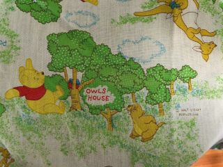 Disney Productions Winnie The Pooh Vintage Fitted Crib Sheet