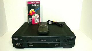 Vtg Toshiba Vcr Modle: M - 656,  Remote,  Video Cassette,  Cord