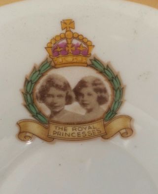 Vintage Shelley England Tea Cup Saucer Plate China Coronation King George V 1937 4