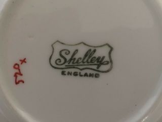 Vintage Shelley England Tea Cup Saucer Plate China Coronation King George V 1937 5