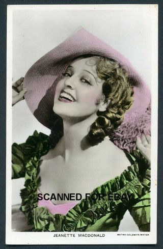 Jeanette Macdonald Vintage Picturegoer Colourgraph 1930s Photo Postcard