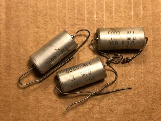 3 Vintage Good - All Vitamin Q.  1 Uf 600v Capacitors Tube Amp Tone Caps (2 Nos)