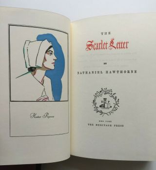1946 Heritage Press Press Book: The Scarlet Letter By Hawthorne W/ Case