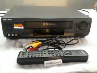 Sony Slv - N50 Vcr With Remote & Cables.  Sony Video Cassette Recorder Slv - N50 Vhs