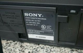 Sony SLV - N51 Hi - Fi Stereo 4 Head VHS Player Recorder VCR W/ Cables,  Tape 5