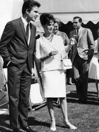 Natalie Wood Warren Beatty World - Exclusive Orig.  10x7 " Dated Vintage Foto 1962