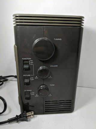 Vintage Sony Mega Watchman FD - 500 B&W TV Am/Fm Receiver Retro Travel 3