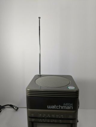 Vintage Sony Mega Watchman FD - 500 B&W TV Am/Fm Receiver Retro Travel 7