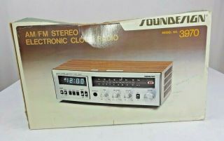 Vintage Soundesign Model 3970 Am/fm Clock Radio Digital Display