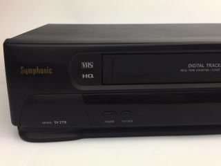 Symphonic VCR SV211E VHS Player Recorder with Blank Tape - 2