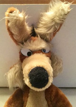 Vintage 1971 Wile E Coyote 18” Plush By Mighty Star Warner Bros. 2
