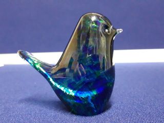 Vintage Wedgwood Glass Bird.  Stunning Colours And Craftsmanship.