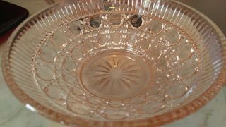 Vintage Pink Depression INDIANA Glass Candy Dish W/ Lid Windsor Pattern Perfect 3