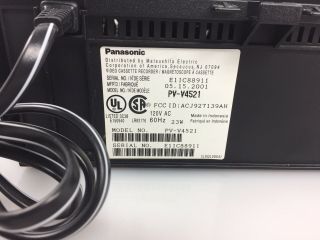 Panasonic 4 Head Hi - Fi Stereo OmniVision VCR VHS PV V4521 5