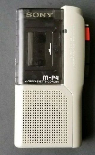 Sony M - P4 Microcassette - Corder W/ 2 Tapes MC60 2