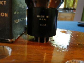 RCA 6L6G SMOKED GLASS - TESTS STRONG - & BOX - DATED 