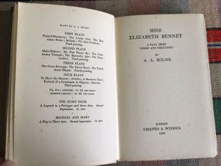 4 A A Milne Vols of Plays: Second Plays,  Three Plays,  Four Plays etc,  1920s/30s 4
