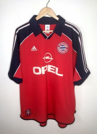 Vtg Adidas Fc Bayern Munich 2000/01 Home Shirt Trikot Maglia Soccer Opel Size Xl
