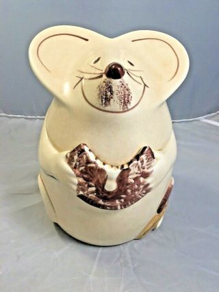 Vintage Very Cute Mouse With Cookie Cookie Jar