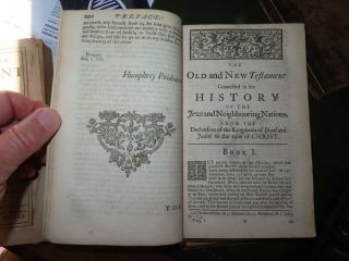 1720 Old & Testament Connected In History Of The Jews By Prideaux 2 Books ^