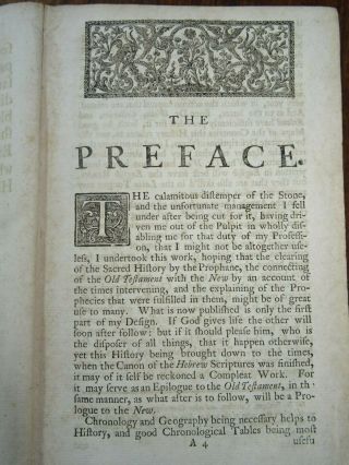 1720 OLD & TESTAMENT connected in HISTORY OF THE JEWS BY PRIDEAUX 2 BOOKS ^ 5