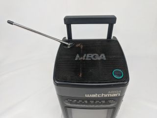 Sony MEGA Watchman FD - 510 Portable B&W TV FM/AM Radio Vintage - 2