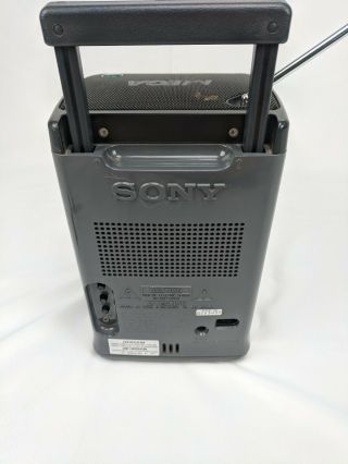 Sony MEGA Watchman FD - 510 Portable B&W TV FM/AM Radio Vintage - 5