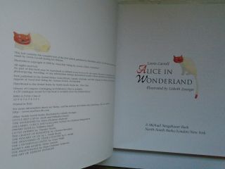 Alice In Wonderland,  Lewis Carroll,  Lisbeth Zwerger,  1st Edition,  SIGNED,  1999 5