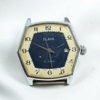 Slava Date 21 J Ussr Vintage Watch Cal.  2414 For Spare Parts