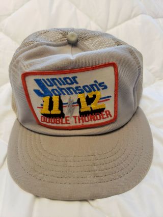 Vintage Embroidered Trucker Hat Junior Johnson 