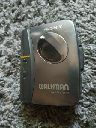 Sony WM - EX122 Walkman Cassette Player MEGA BASS,  No headphones Batteries includ 2
