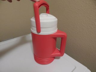 Vintage Igloo 1/2 Gallon Water Cooler/Jug With 2 Handles - Red And White 2