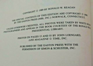 Ronald Reagan Speaking My Mind,  Selected Speeches,  Easton Press Leather 3